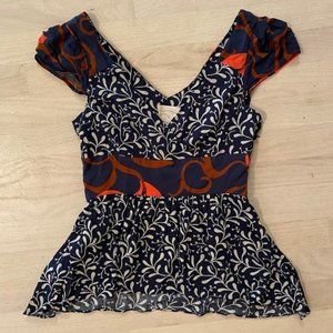 Vanessa Virginia cap sleeve XS top size 0